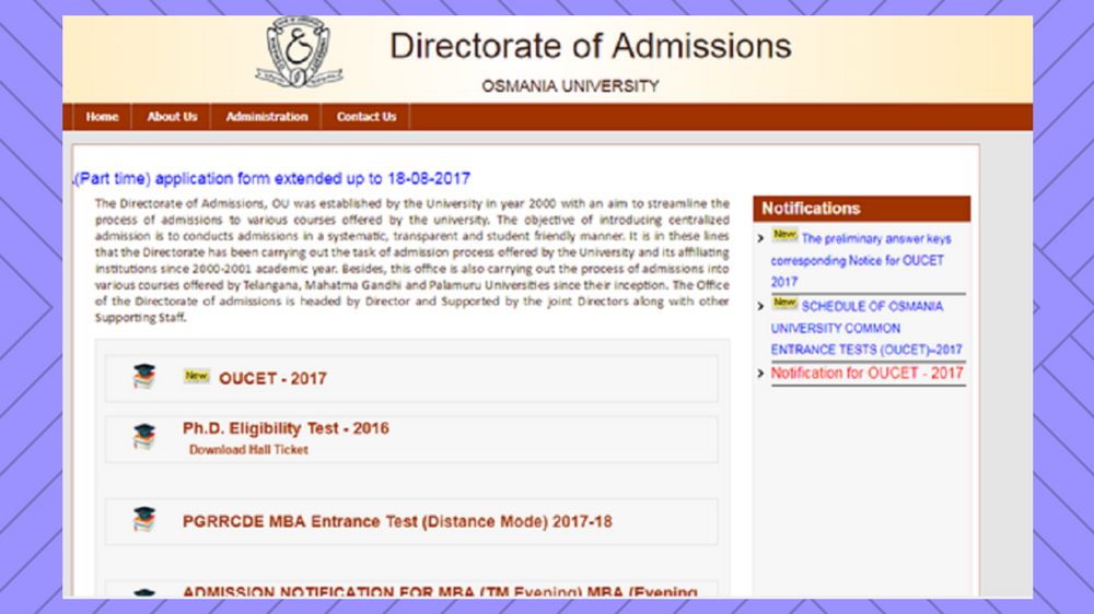 Osmania University Distance Education