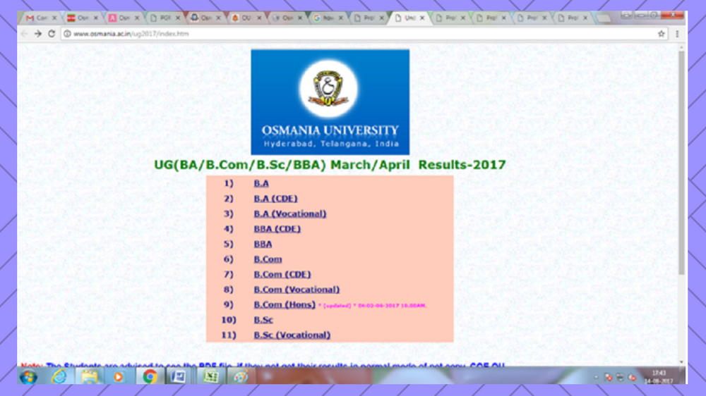 Osmania University Distance Education